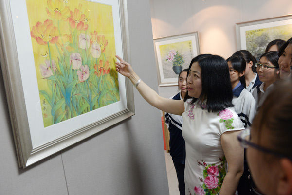 “怒放的生命—李叶莉工笔画精品展”开幕